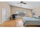Spacious main bedroom with wood floors and a home office at 4657 E Matt Dillon Trl, Cave Creek, AZ 85331