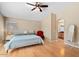 Large main bedroom with ceiling fan and ensuite bathroom access at 4657 E Matt Dillon Trl, Cave Creek, AZ 85331
