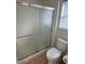 Clean bathroom with shower and toilet at 15332 W Domingo Ln, Sun City West, AZ 85375