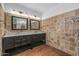 Elegant bathroom with double vanity and tile shower at 2411 E Caldwell St, Phoenix, AZ 85042