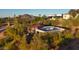 Aerial view of house with solar panels and mountain backdrop at 4549 E Marion Way, Phoenix, AZ 85018