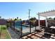 Inviting backyard pool with artistic wall and pergola at 3413 N 16Th N Dr, Phoenix, AZ 85015