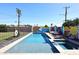 Stunning pool with colorful mural backdrop and spa at 3413 N 16Th N Dr, Phoenix, AZ 85015
