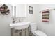 Stylish bathroom with pedestal sink and modern fixtures at 2201 N Central Ave # 4E, Phoenix, AZ 85004