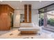 Building lobby with unique wooden accents and seating at 2201 N Central Ave # 4E, Phoenix, AZ 85004