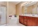 Double vanity bathroom with soaking tub and shower at 5450 E Deer Valley Dr # 1209, Phoenix, AZ 85054
