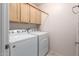 Laundry room with washer, dryer, and overhead cabinets at 5505 E Mclellan Rd # 9, Mesa, AZ 85205