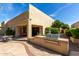 Outdoor kitchen and patio area with a built-in grill and flagstone at 5505 E Mclellan Rd # 9, Mesa, AZ 85205