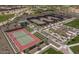 Aerial view showing tennis and pickleball courts at 17543 E Silver Sage Ln, Rio Verde, AZ 85263