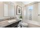 Modern bathroom with soaking tub, vanity, and shower at 17543 E Silver Sage Ln, Rio Verde, AZ 85263