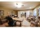 Home office with view to living room and hardwood floors at 5123 E Mcdonald Dr, Paradise Valley, AZ 85253