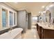 Elegant bathroom with double vanity, soaking tub and large shower at 5123 E Mcdonald Dr, Paradise Valley, AZ 85253