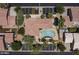 Aerial view of community pool and surrounding buildings at 7959 W Waltann Ln, Peoria, AZ 85382