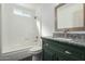 Bathroom with granite vanity and shower/tub combo at 15840 N 22Nd St, Phoenix, AZ 85022