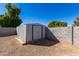 Metal storage shed in backyard of property at 15840 N 22Nd St, Phoenix, AZ 85022