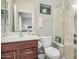 Clean bathroom with shower, toilet and vanity at 22608 W Gardenia Dr, Buckeye, AZ 85326