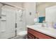 Modern bathroom with walk-in shower and updated vanity at 22608 W Gardenia Dr, Buckeye, AZ 85326