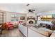 Cozy living room with fireplace and ample natural light at 1413 E Windsor Ave, Phoenix, AZ 85006