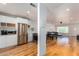 Open concept kitchen with stainless steel appliances and a view into the living area at 4701 N 68Th St # 144, Scottsdale, AZ 85251