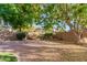 Spacious backyard with mature trees and gravel landscaping at 18657 E Pine Barrens Ave, Queen Creek, AZ 85142