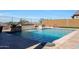 Relaxing pool area with water features and spacious patio at 16918 S 180Th Dr, Goodyear, AZ 85338
