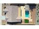 Aerial view showing home and expansive backyard with pool at 16918 S 180Th Dr, Goodyear, AZ 85338