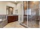 Bathroom with a walk-in shower, soaking tub, and double vanity at 36908 N 19Th St, Phoenix, AZ 85086