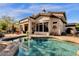 Stunning pool and patio area with a view of the house at 15439 E Acacia Way, Fountain Hills, AZ 85268