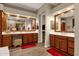 Large bathroom with double vanities, walk-in shower, and soaking tub at 15439 E Acacia Way, Fountain Hills, AZ 85268
