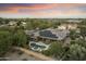 Aerial view of house with pool and solar panels at 2378 N 158Th Dr, Goodyear, AZ 85395