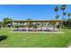 Relaxing covered patio area overlooking pool at 4630 N 68Th St # 248, Scottsdale, AZ 85251