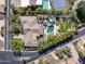 Aerial view of house, pool, and tennis court at 8836 N 47Th Pl, Phoenix, AZ 85028