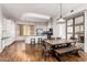 Open kitchen with island, stainless steel appliances, and white cabinets at 6745 N 93Rd Ave # 1133, Glendale, AZ 85305