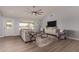 Spacious living room with vaulted ceilings and wood floors at 2222 S Yellow Wood --, Mesa, AZ 85209