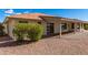 Home's backyard with covered patio and gravel at 2222 S Yellow Wood --, Mesa, AZ 85209