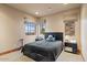 Bedroom with mountain views and neutral decor at 9514 E Madera Dr, Scottsdale, AZ 85262