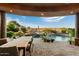 Backyard oasis with a pool, spa, and patio dining area at 7946 E Soaring Eagle Way, Scottsdale, AZ 85266