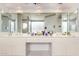 Elegant bathroom with double sinks and plenty of counter space at 24426 S Ribbonwood Dr, Sun Lakes, AZ 85248