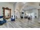 Spacious living room with high ceilings, fireplace and access to backyard at 3923 W Fox Rd, Laveen, AZ 85339