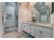 Spa-like bathroom with double vanity and large shower at 3923 W Fox Rd, Laveen, AZ 85339