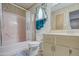 Bathroom with a vanity, toilet, and shower at 260 S 72Nd Pl, Mesa, AZ 85208