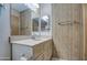 Bathroom with a vanity, toilet, and large mirror at 260 S 72Nd Pl, Mesa, AZ 85208