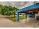 Covered patio with ceiling fan and large backyard view at 2349 W Del Campo Cir, Mesa, AZ 85202