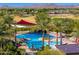 Aerial view of resort-style pool with lounge chairs at 27789 N 129Th Ln, Peoria, AZ 85383