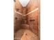 Large walk-in shower with tile surround and built-in seat at 27789 N 129Th Ln, Peoria, AZ 85383