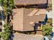 Aerial view of home showing roofline and backyard patio at 27789 N 129Th Ln, Peoria, AZ 85383