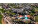 Resort-style pool and spa area with shade structures at 27789 N 129Th Ln, Peoria, AZ 85383