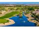 Aerial view of golf course and lake at 27789 N 129Th Ln, Peoria, AZ 85383