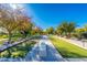 Landscaped bocce ball court with benches at 27789 N 129Th Ln, Peoria, AZ 85383