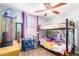 bedroom with bunk bed and colorful decor at 2132 W Glenrosa Ave # 81D, Phoenix, AZ 85015